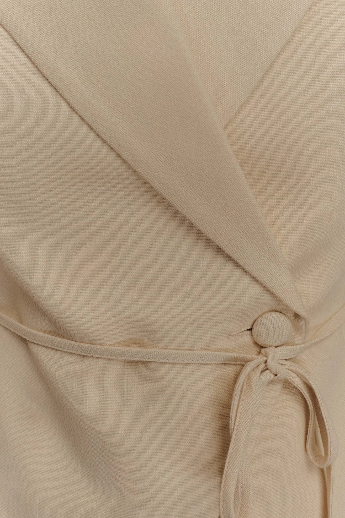 Andina Shortsleeve Linen Top - Natural Beige | MESHKI US