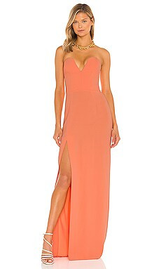 Amanda Uprichard Cherri Gown in Sunset from Revolve.com | Revolve Clothing (Global)