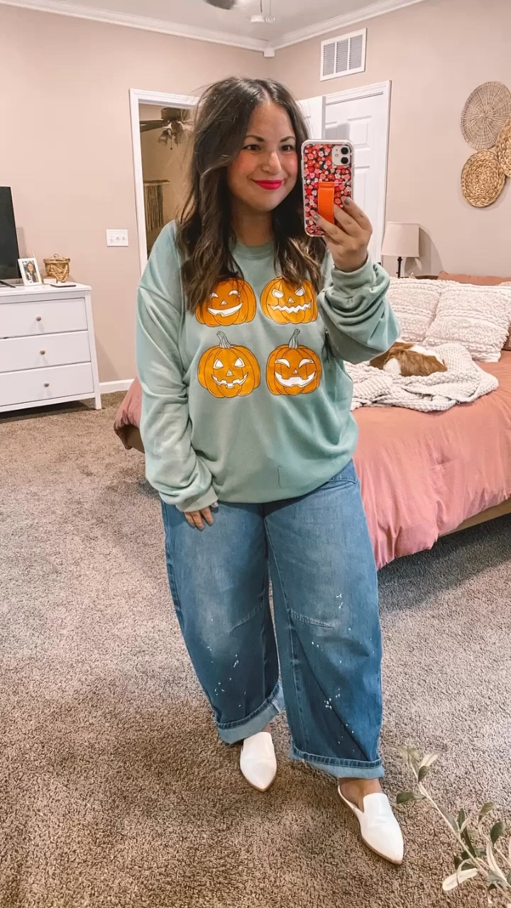 mules: fit true to size // wearing a 5
jeans: fit true to size // wearing a 14
crewneck: fits true to size // wearing an XL

#LTKStyleTip #LTKFindsUnder100 #LTKFindsUnder50