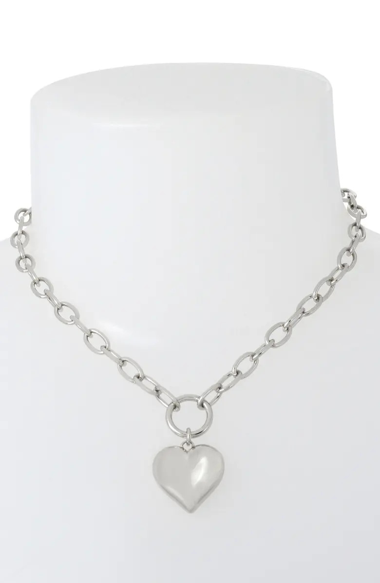 AllSaints Puffy Heart Pendant Necklace | Nordstrom | Nordstrom