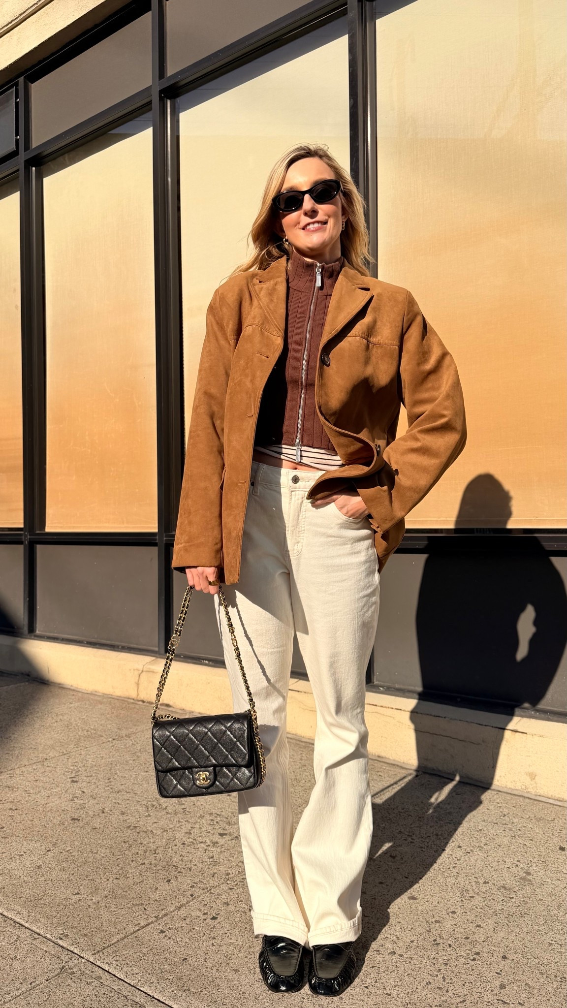 One of my most styled pairs of denim - the white is a staple in every spring closet!

@abercrombie  jeans size 26!

White jeans outfit • spring outfits 2026 • business casual workwear • suede blazer 

#LTKdayinmylife #LTKootd #LTKgrwm