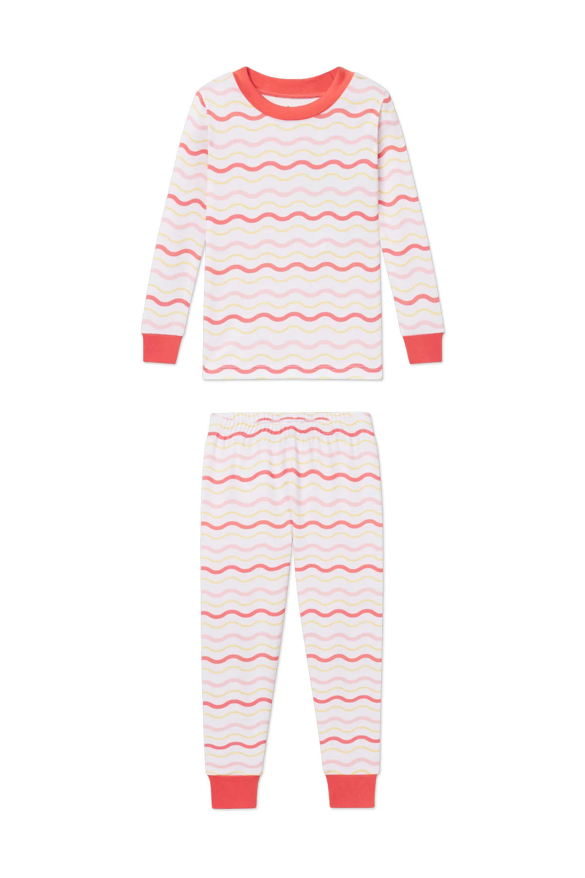 Kids Long-Long Set in Comfrey Inverse Club Stripe | Lake Pajamas