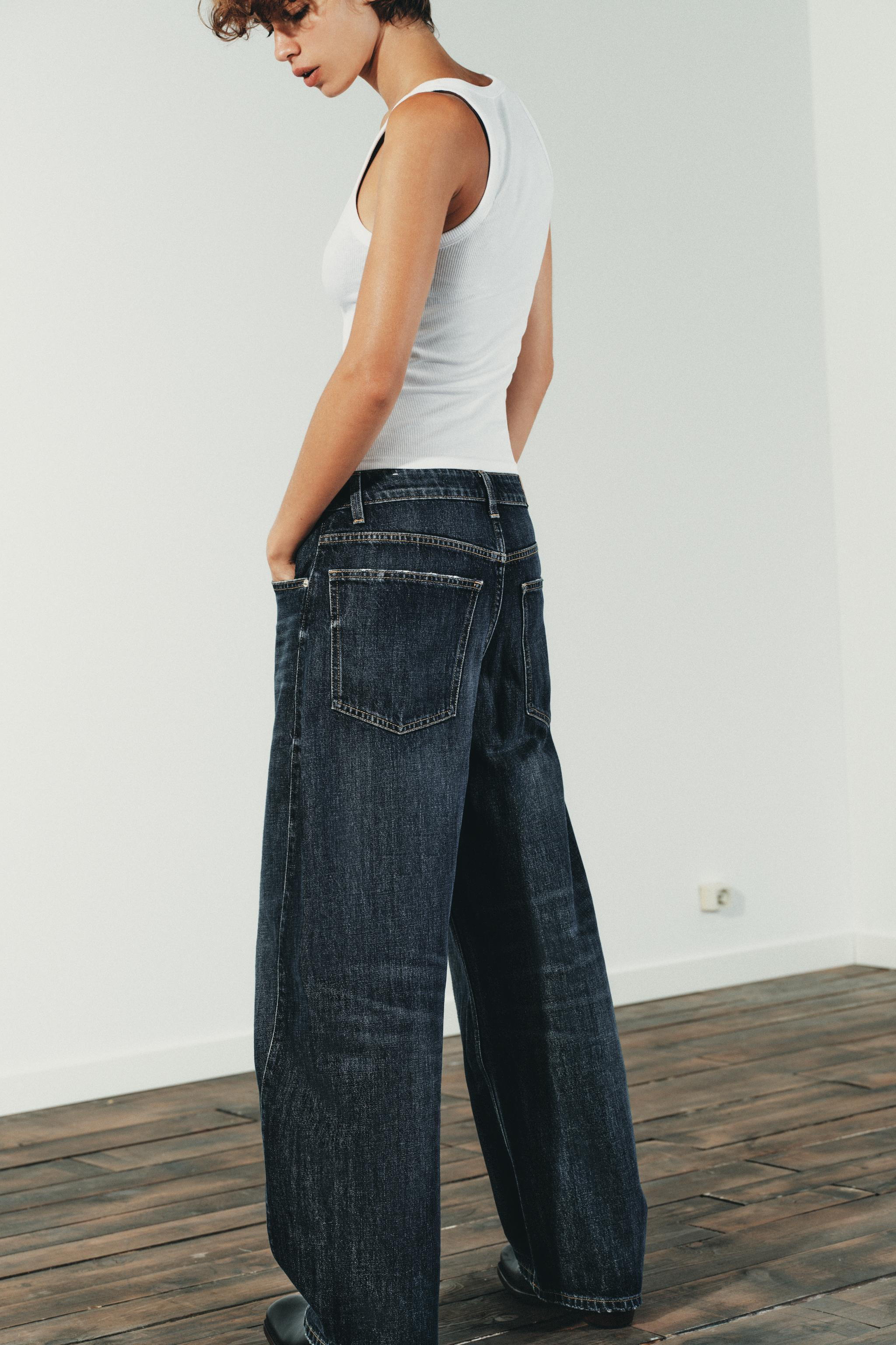 TRF MID-RISE BAGGY BALLOON JEANS | Zara US