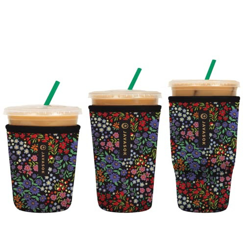 Sok It Java Sok Iced Coffee & Cold Soda Insulated Neoprene Cup Sleeve (Picnic Basket, S/M/L 3-Pack) | Amazon (US)