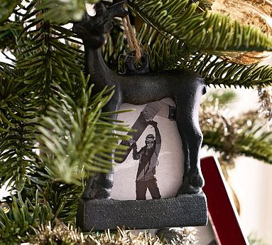 Bronze Reindeer Frame Ornament | Pottery Barn (US)