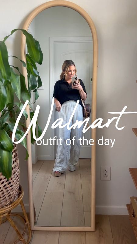 Walmart outfit of the day!!!
These linen blend pants are back this year ~ and these are even cuter!! Only $20 too 👏🏼👏🏼👏🏼
Wearing size small. Size down. 

#vacationoutfit #springoutfit #walmartfashion #walmartfinds #walmartstyle #walmartmusthaves #springfashion #size6 

#LTKfindsunder50 #LTKover40 #LTKstyletip