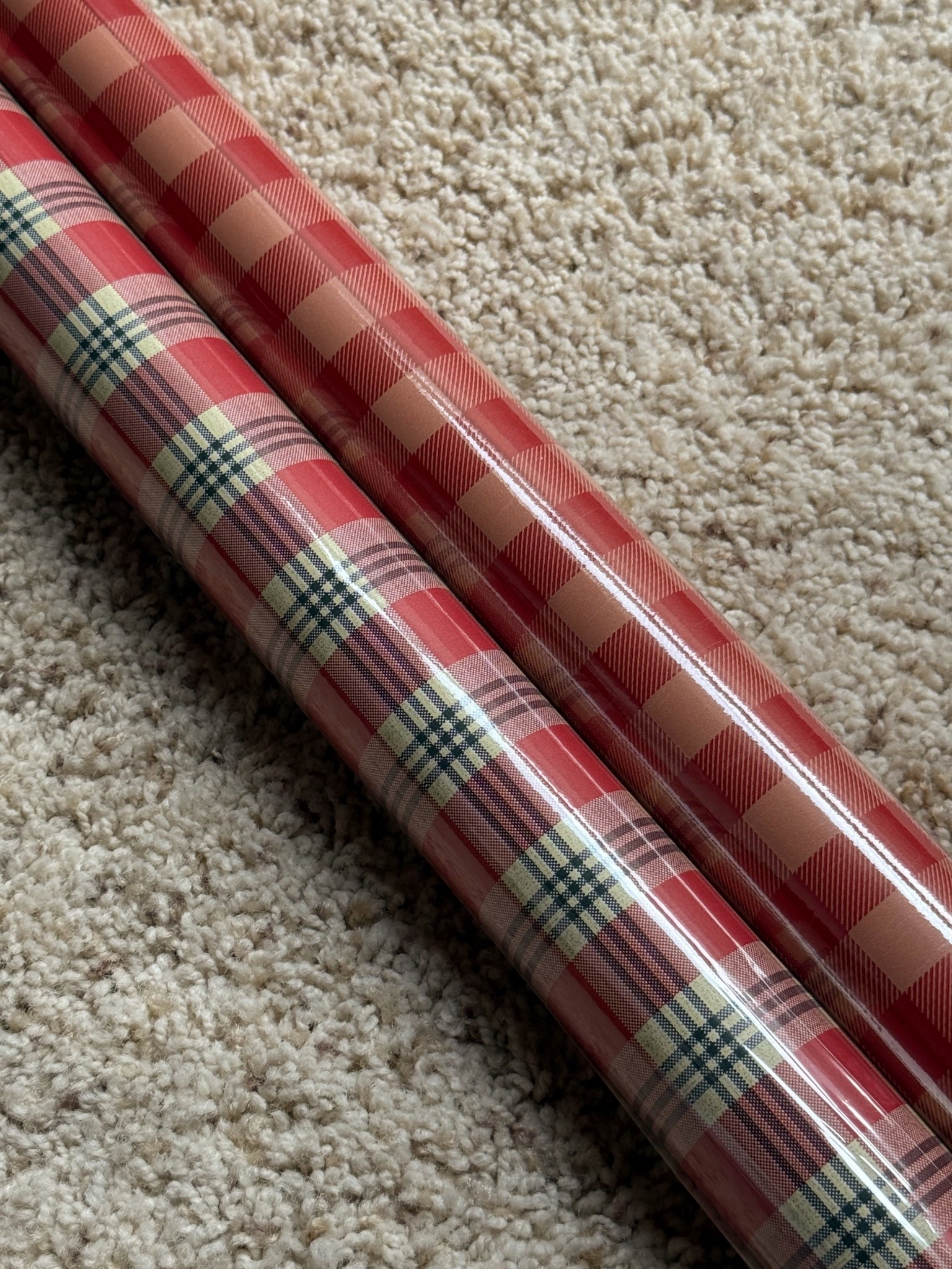 Christmas wrapping paper I bought today! Going with reds this year 🎄❤️