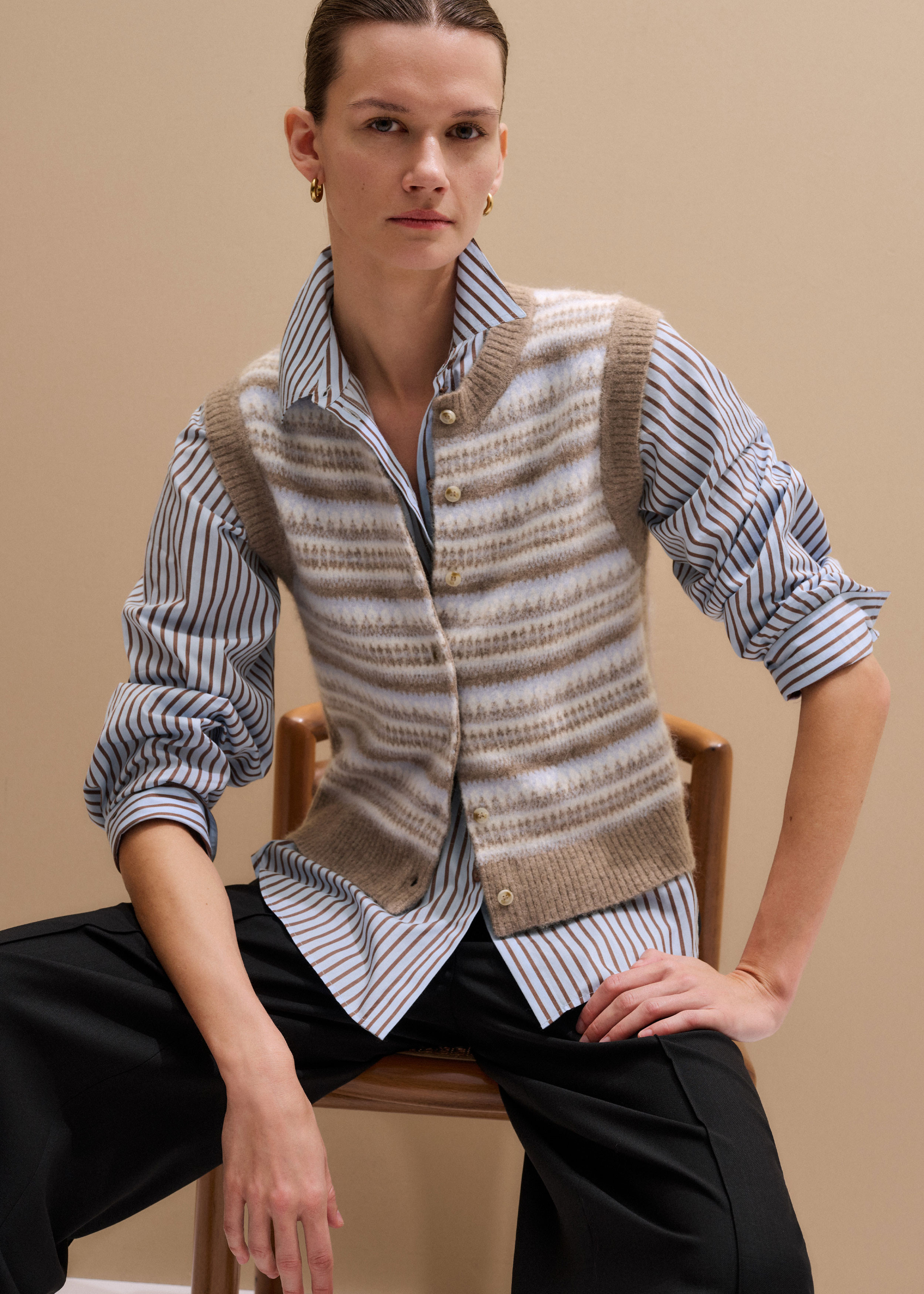 Fair Isle Crop Knit Alpaca Jacquard | ME+EM US