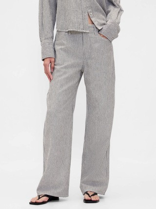 Linen-Cotton Wide-Leg Pants | Gap (US)
