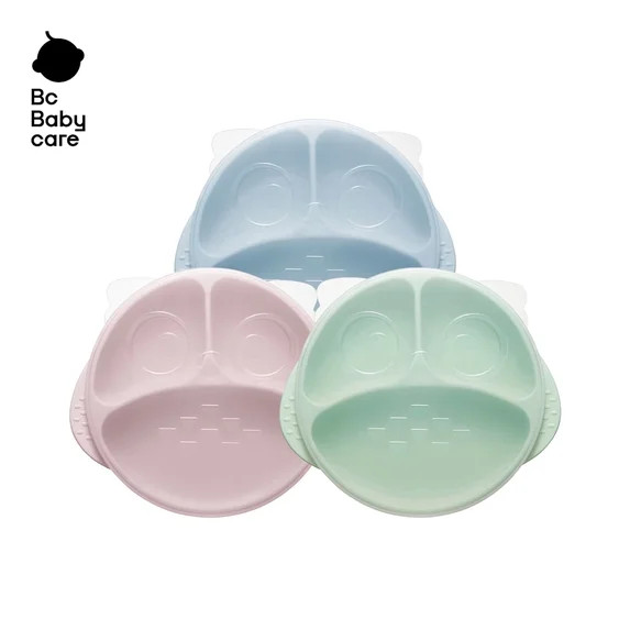 Bc Babycare Silicone Toddler Plates, 3-Pack, Strong 4-Point Suction Base, BPA-Free, Microwave & D... | Walmart (US)
