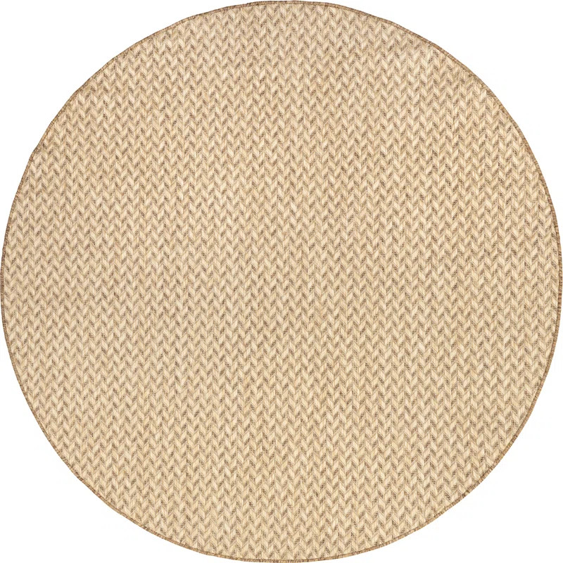 Malaya Herringbone Power Loom Brown/Tan Indoor/Outdoor Rug | Wayfair North America