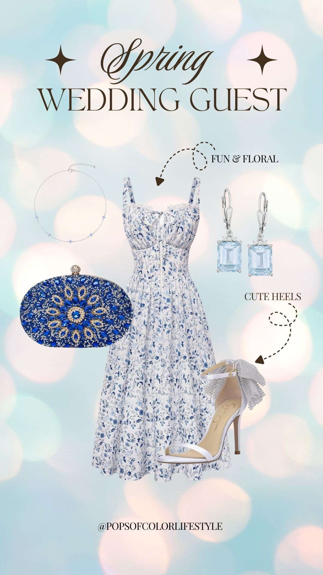 Spring wedding guest outfit idea that’s fun and floral with a touch of glam

#LTKSaleAlert #LTKWedding