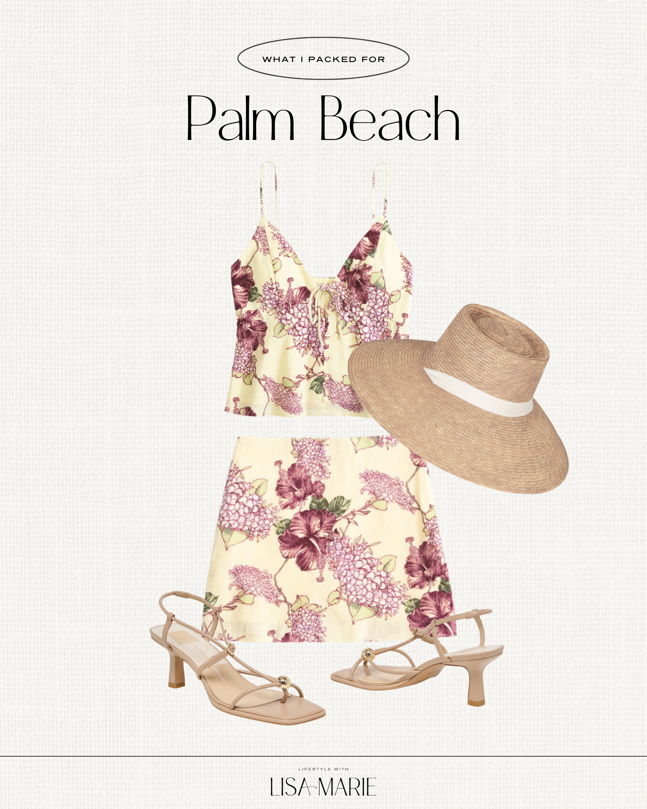 What I packed for my Palm Beach vacation! Floral matching sets for vacation, resorts, spring and summer events and date night out. Neutral sun hats and heels. Two piece sets for spring and summer. 

 

#LTKSeasonal #LTKPetite #LTKTravel