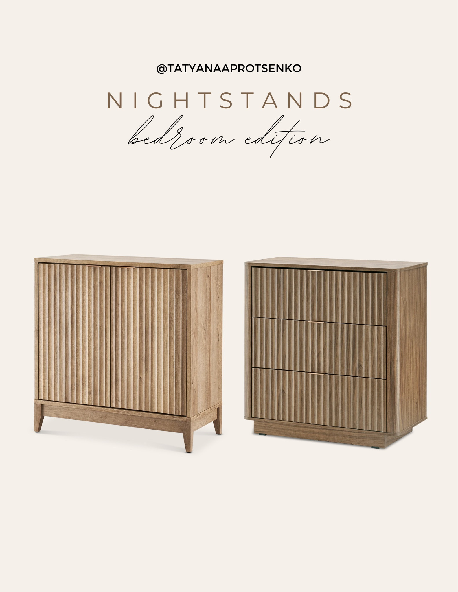 Textured furniture pieces are trending for 2024 interior design. These two fluted and ribbed cabinets/dressers are the perfect furniture pieces to use as nightstands. 

#walmarthome #amazonfinds #amazonhome
#nightstand #nightstands #bedroomfurniture #bedroomdesign #bedroominterior #homedesign #homedecor #homeremodel 

#LTKhome #LTKsalealert