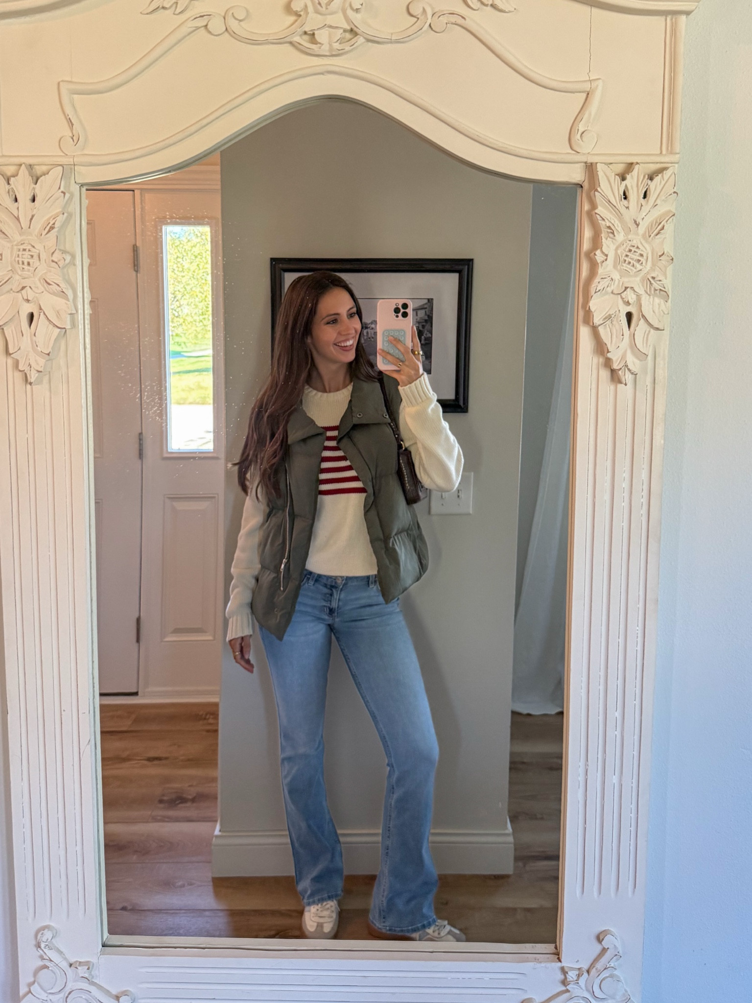 low rise jeans, hollister jeans, oversized vest, puffer vest, Fall fashion, fall outfit, fall outfit idea, fall outfit inspo, fall sweater

#LTKShoeCrush #LTKSeasonal #LTKStyleTip