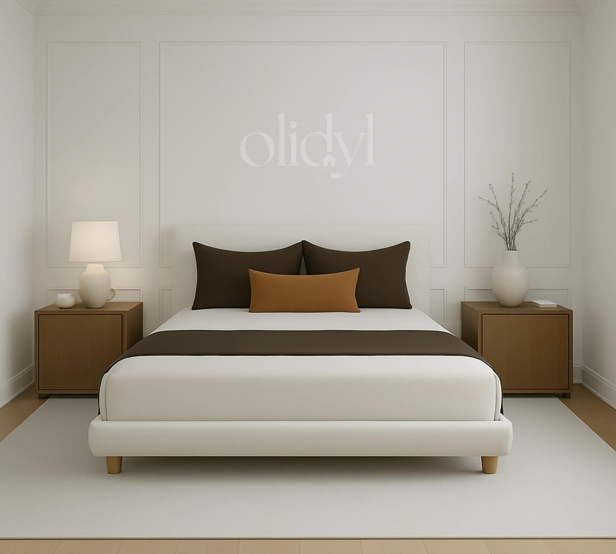 Bedroom Wall Molding Kit — Pre-Cut, Peel and Stick Wainscoting | Olidyl Design Studio