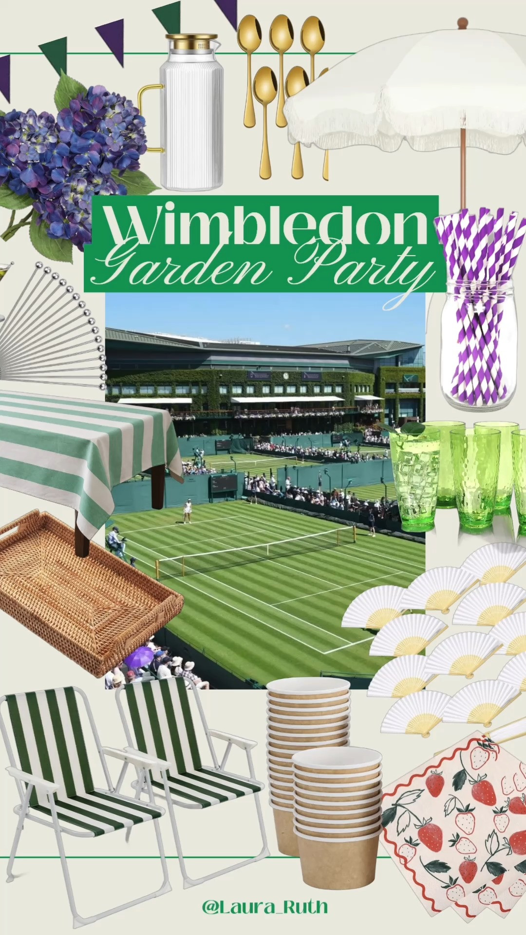 Amazon Wimbledon Garden Party Essentials 🎾🍓 effortless hosting, pretty tablescapes, picnic ready decor, refreshing drinks and all the Amazon finds you need for the perfect summer gathering!  

 #LTKuk #LTKsummer #LTKhome