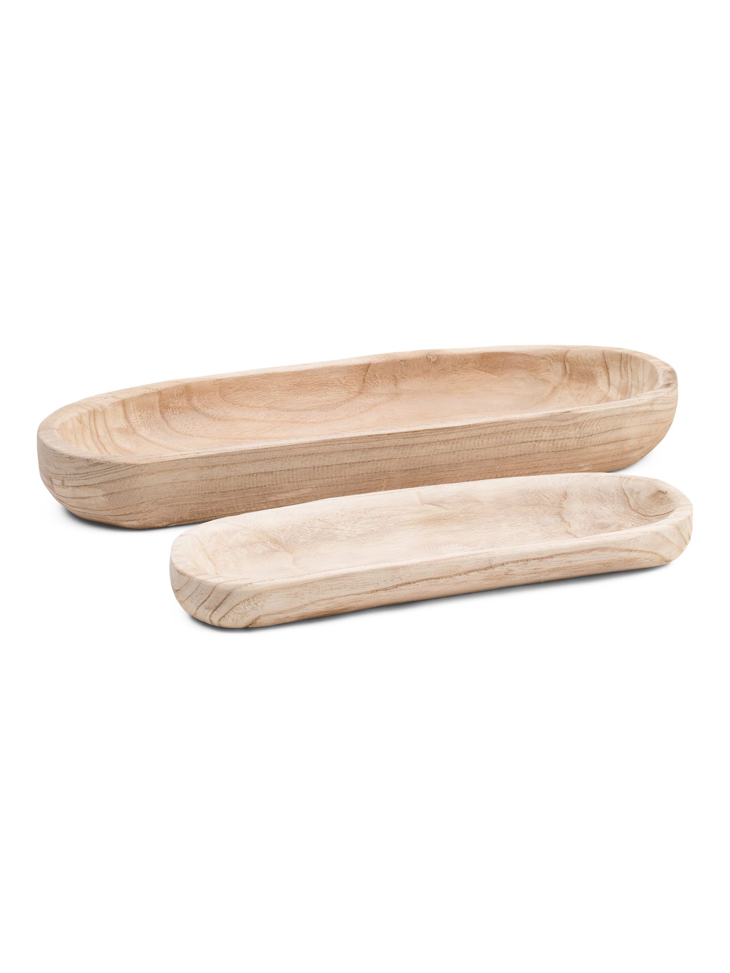 Set Of 2 18in And 24in Wooden Bowls | TJ Maxx