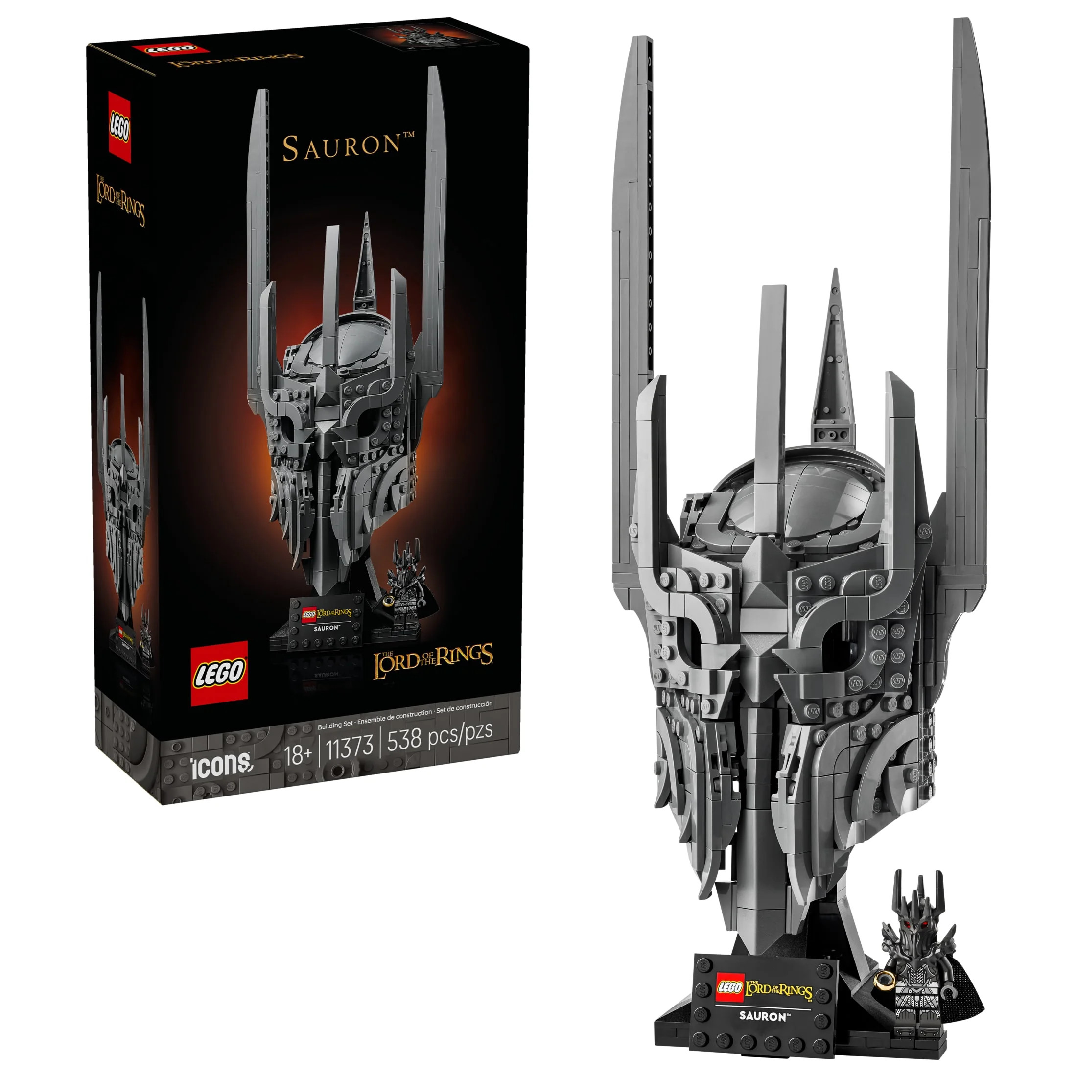 LEGO Icons The Lord of the Rings: Sauron's Helmet - Building Set for Adults, Ages 18+ - Bedroom, ... | Walmart (US)