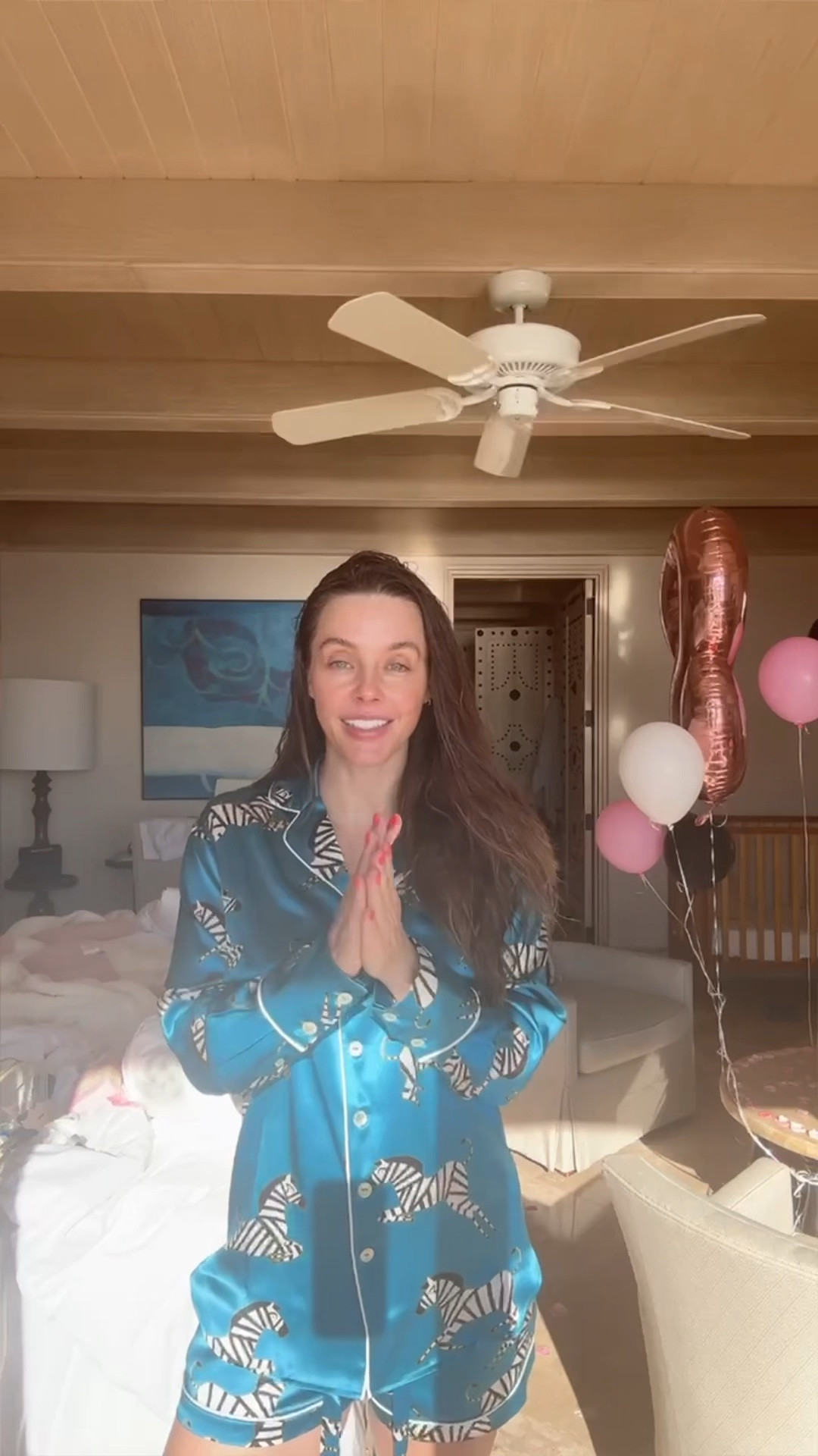 Get ready with me in the morning - how I pull off mouth tape & more. My pajamas are Olivia Von Halle but linked similar