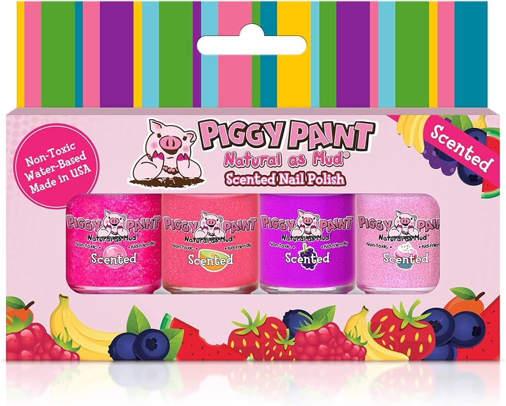 Piggy Paint | 100% Non-Toxic Girls Nail Polish | Safe, Cruelty-free, Vegan, & Scented for Kids | ... | Amazon (US)