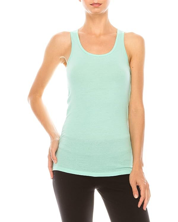 RENESEILLE Women's Racerback Tank Top - Casual Slim Fit Sleeveless Stretch Athletic Yoga Workout ... | Amazon (US)