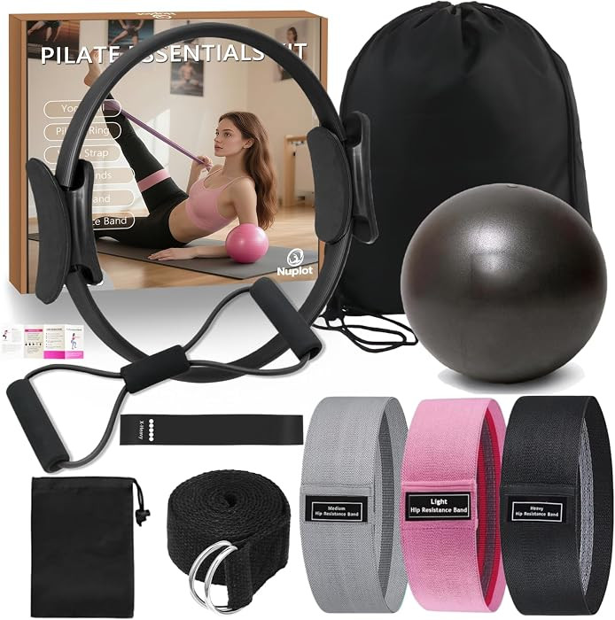 Pilates Equipment 15" Pilates Ring Plus, Pilates Kit for Home Workouts, Pilates Essentials Kit fo... | Amazon (US)