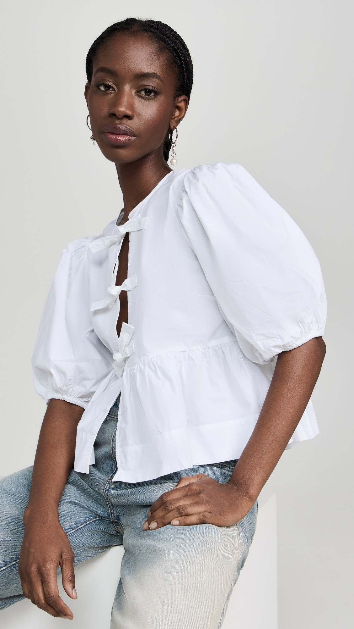 Cotton Poplin Peplum Blouse | Shopbop