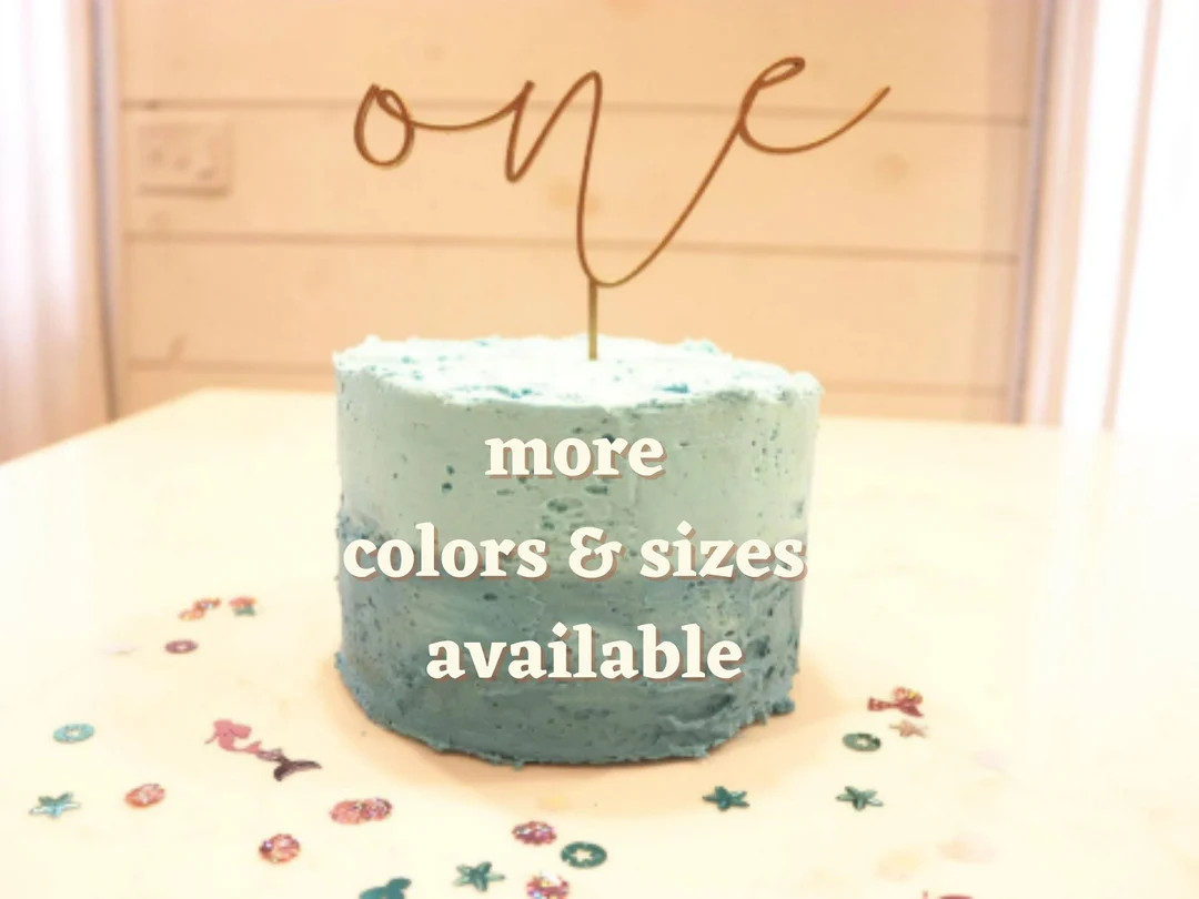 First Birthday One Cake Topper | Smash Cake Topper | Whimsical Cake Topper | Dainty Gold Cake Top... | Etsy (US)