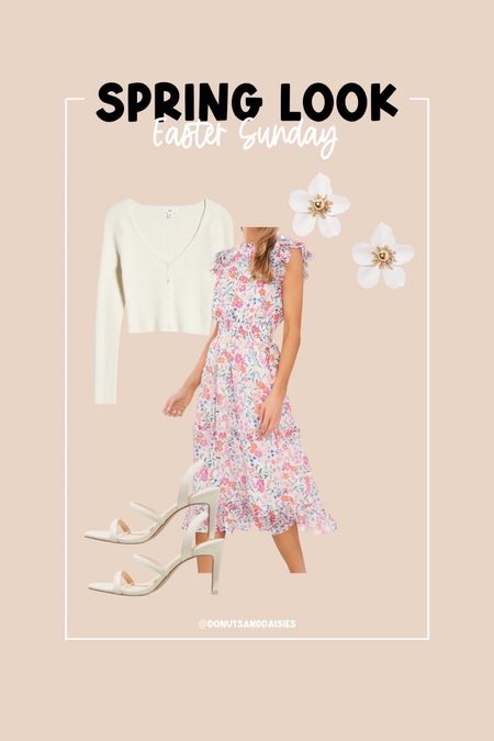 Spring outfit idea perfect for Easter Sunday! I love this floral dress from Nordstrom and flower detail earrings! 

#LTKSeasonal #LTKstyletip #LTKFind