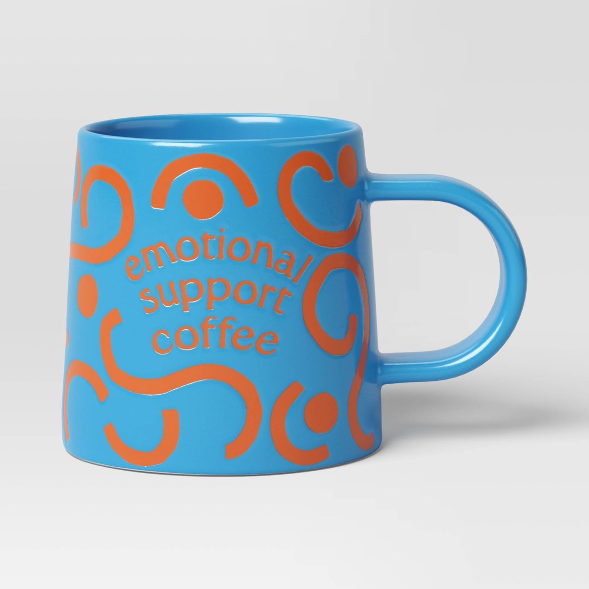 16oz Stoneware Emotional Support Coffee Mug Blue - Room Essentials™ | Target