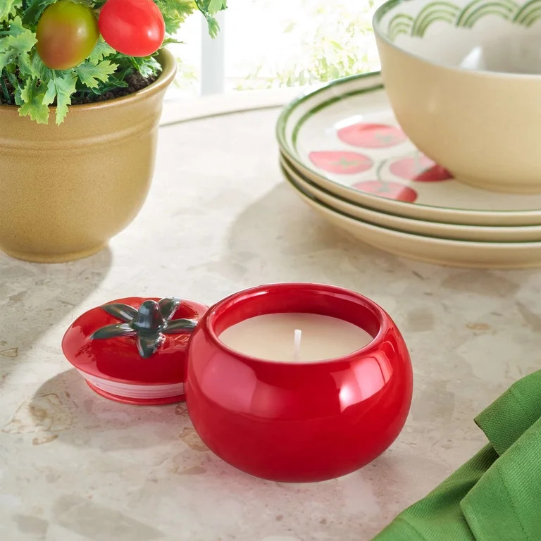 Better Homes & Gardens 1-Wick Ceramic Fruit Candle, Tomato and Thyme, 6 oz | Walmart (US)