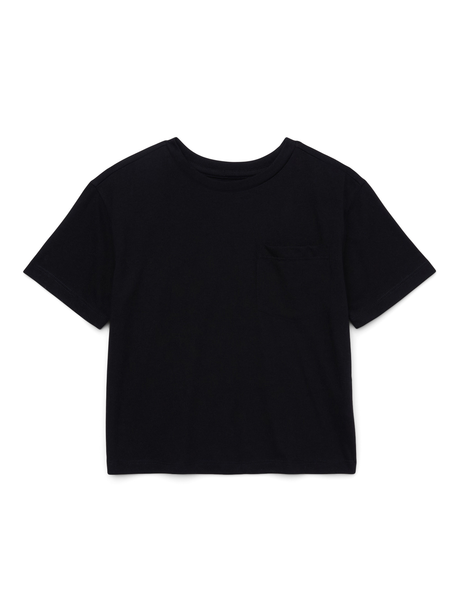 Wonder Nation Girls Short Sleeve Pocket T-Shirt, Sizes 4-18 & Plus | Walmart (US)