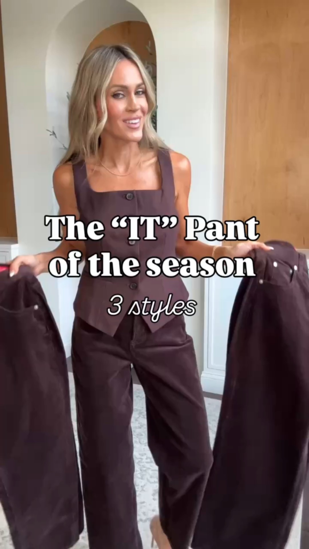 Corduroy chocolate brown pants in 3 styles!

- wearing xs petite - new customers can use code KATEROSExSPANX to save 15% plus free shipping! 👖 

#LTKStyleTip #LTKPetite #LTKHoliday