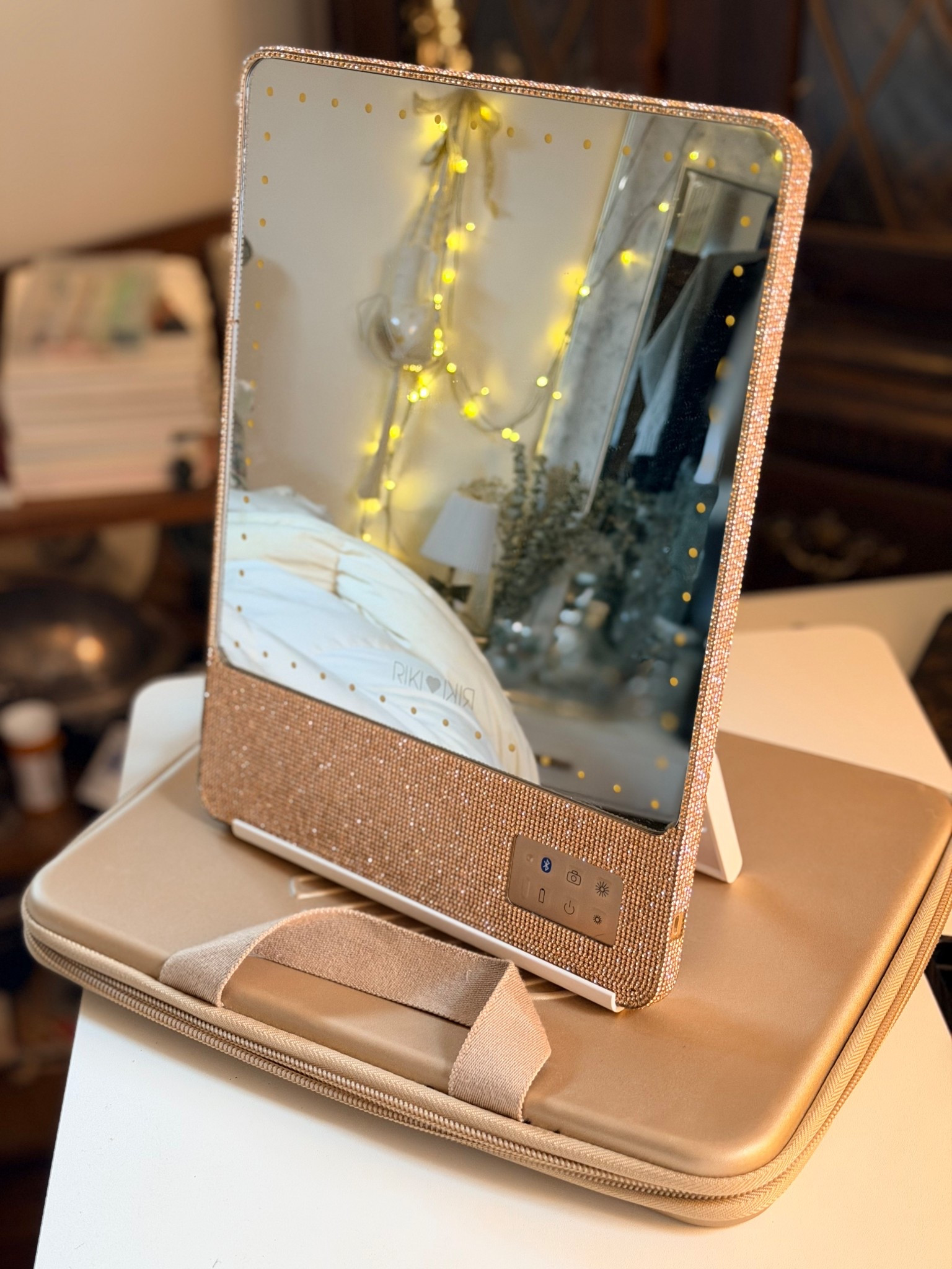 This is the best mirror for doing your beauty + skin care routines! It had different lighting options, can connect to your phone via Bluetooth + has an attachment you can put your phone in to take picture or film your routine. It also has a great case to travel with 

#LTKHoliday #LTKBeauty #LTKgrwm