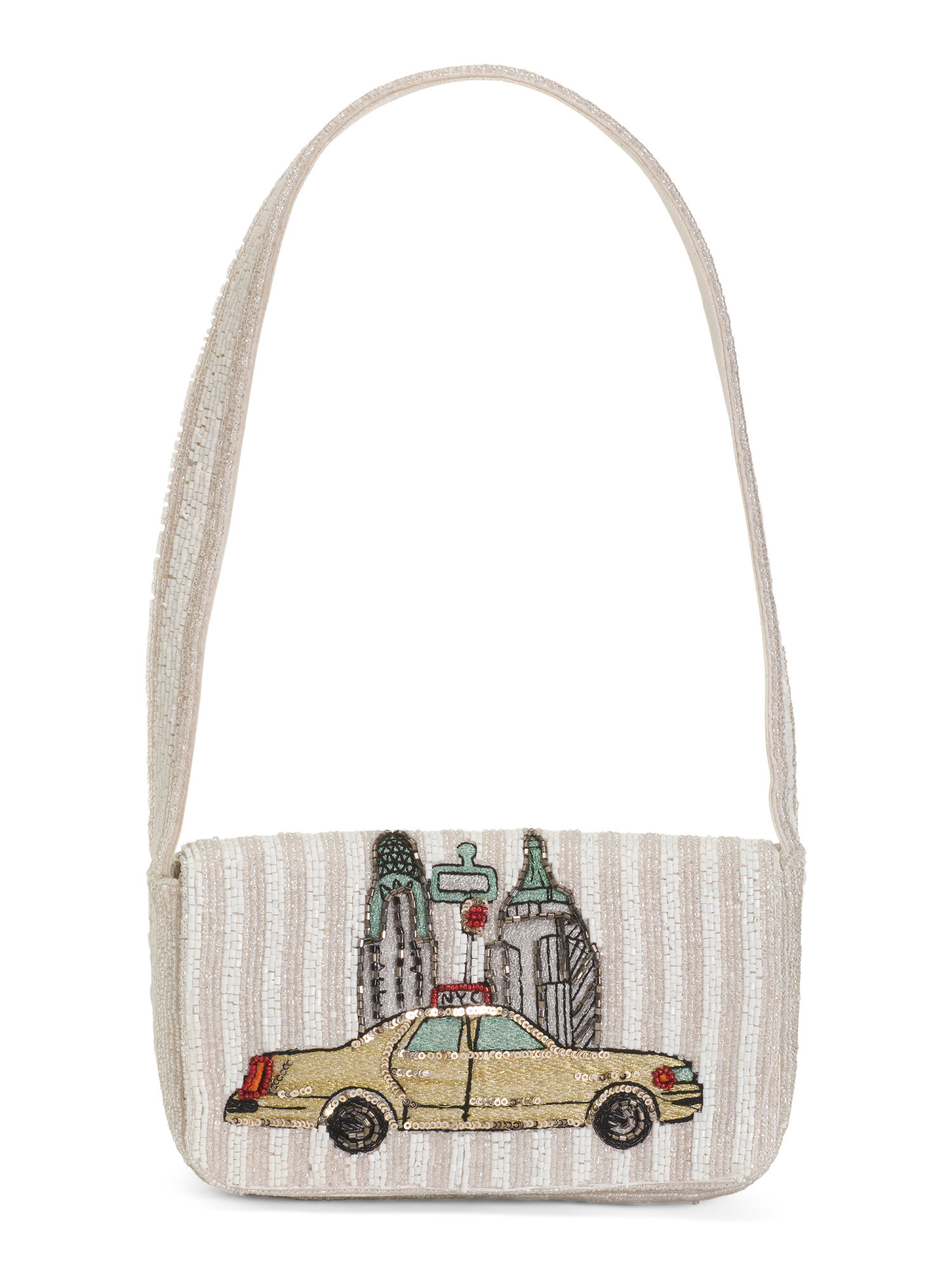 Beaded Nyc Icon Striped Shoulder Bag | TJ Maxx