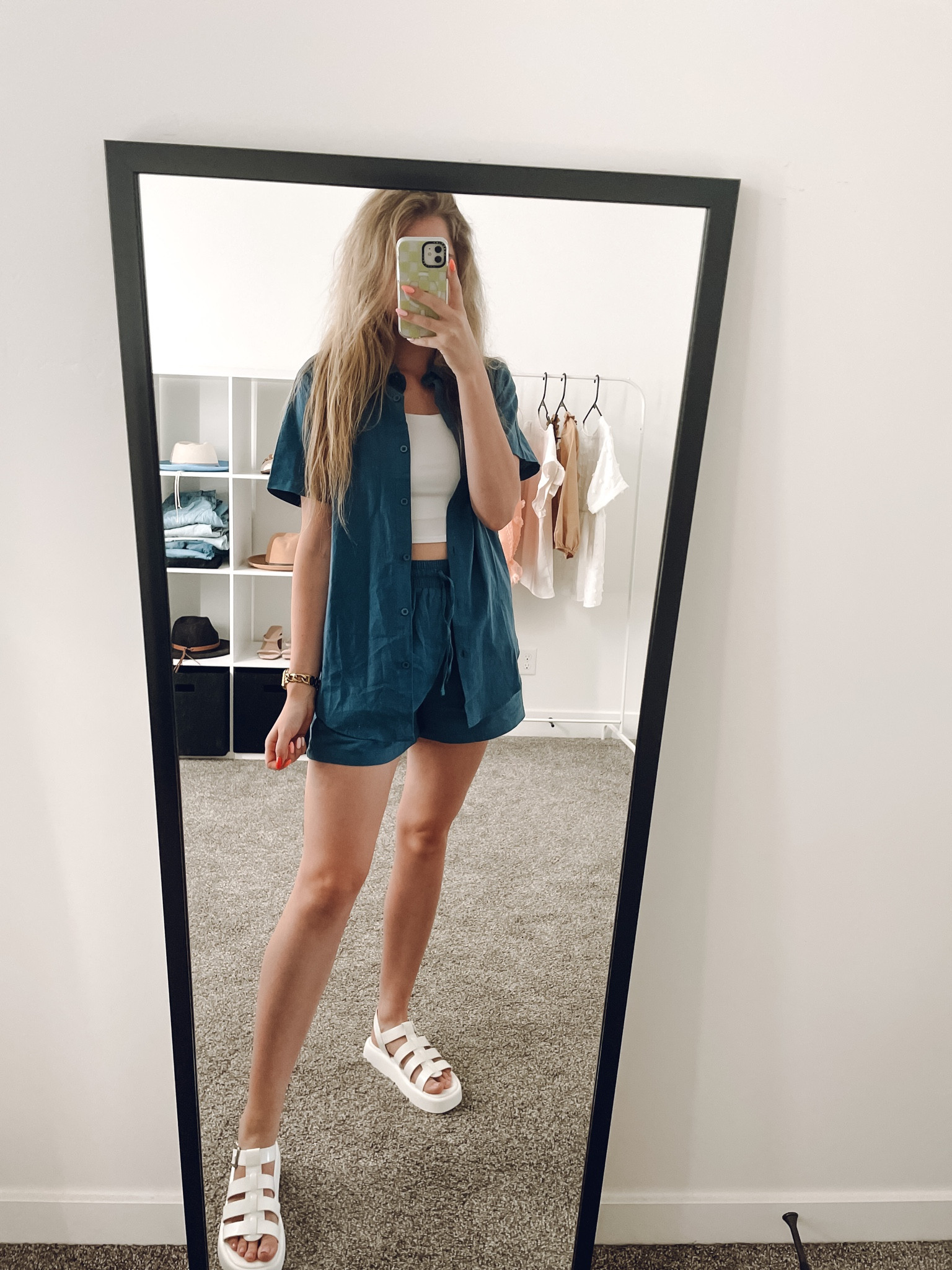 Comfy summer outfit!
Lounge set: true to size
Tank: true to size
Sandals: size down half 

#LTKshoecrush #LTKSeasonal #LTKunder50