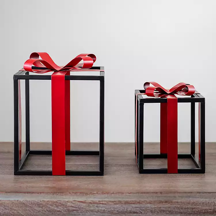Metal Present Tabletop Statues, Set of 2 | Kirkland's Home