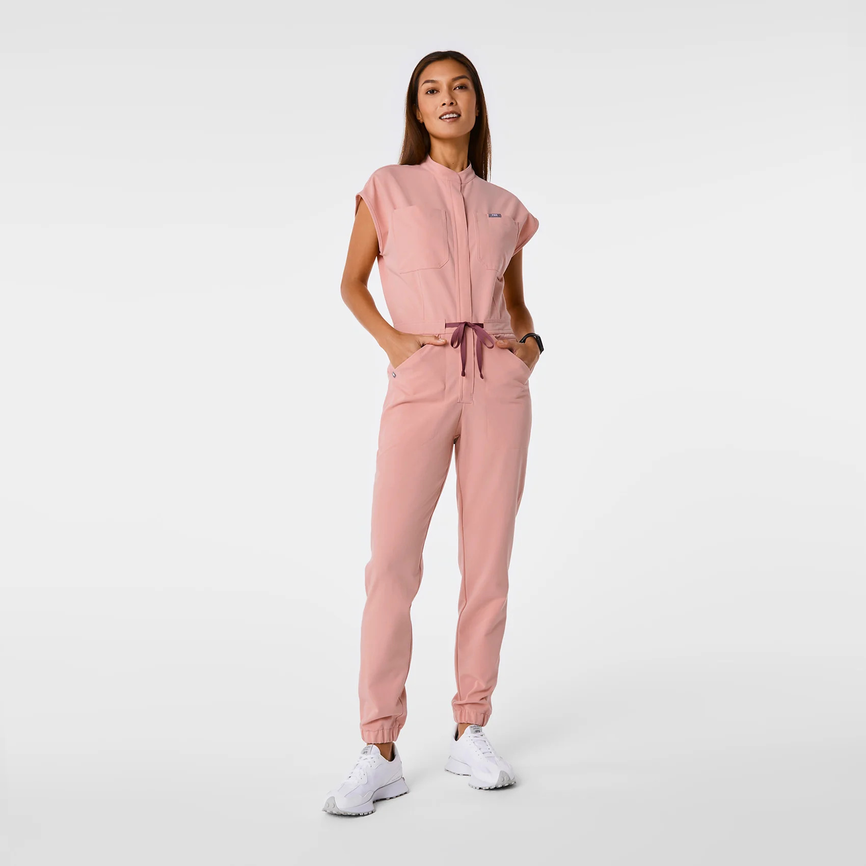 Women’s Rafaela Cargo ScrubJumpsuit™ - Pink Sand · FIGS | FIGS