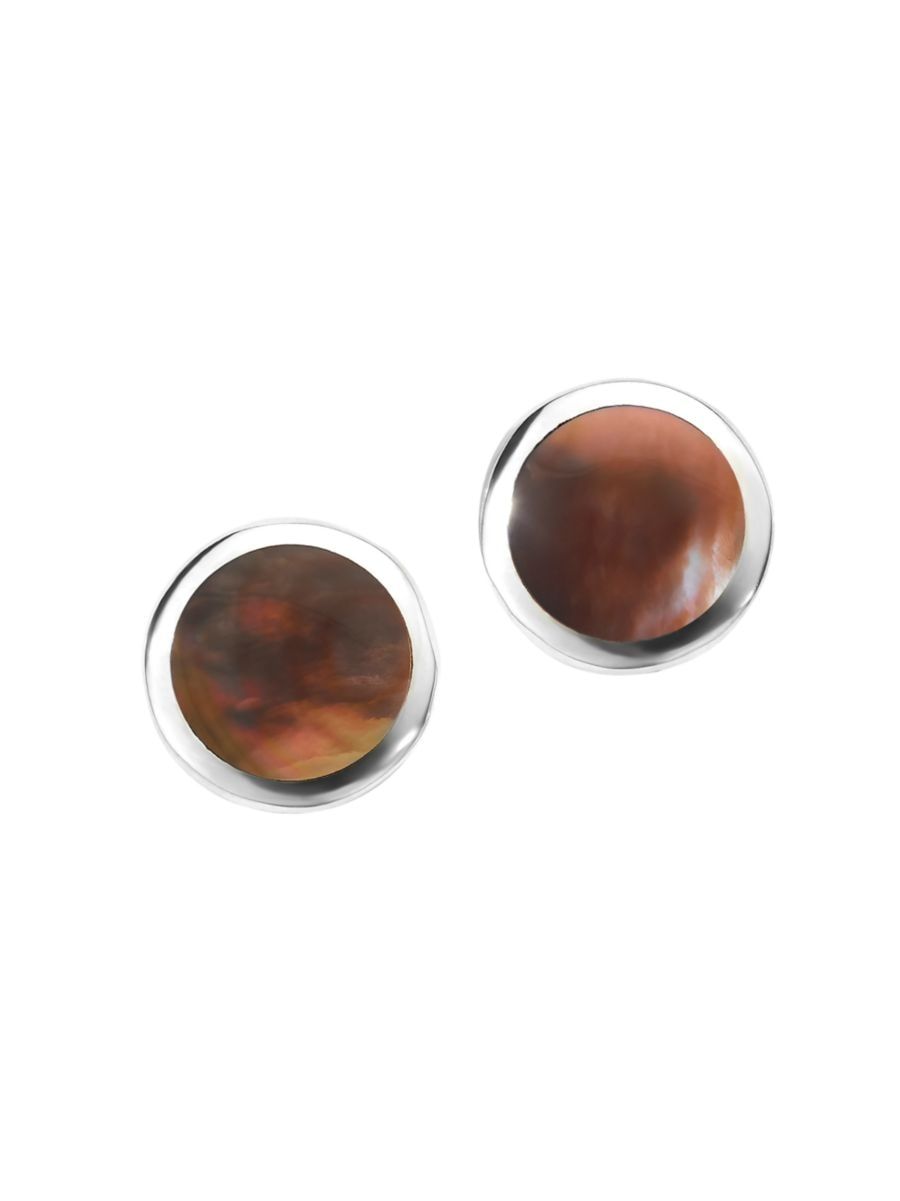 Polished Rock Candy Sterling Silver & Shell Small Stud Earrings | Saks Fifth Avenue