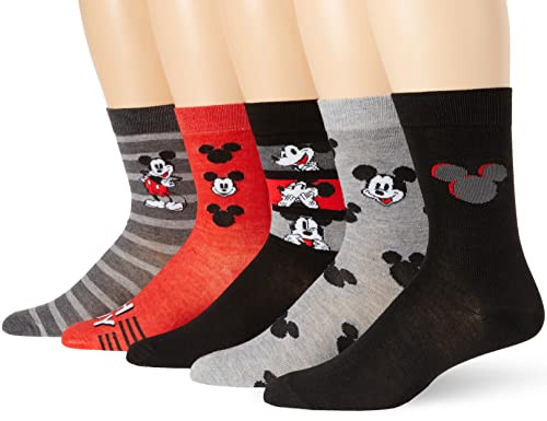 Disney Men's Mickey Mouse 5 Pack Crew Socks | Amazon (US)