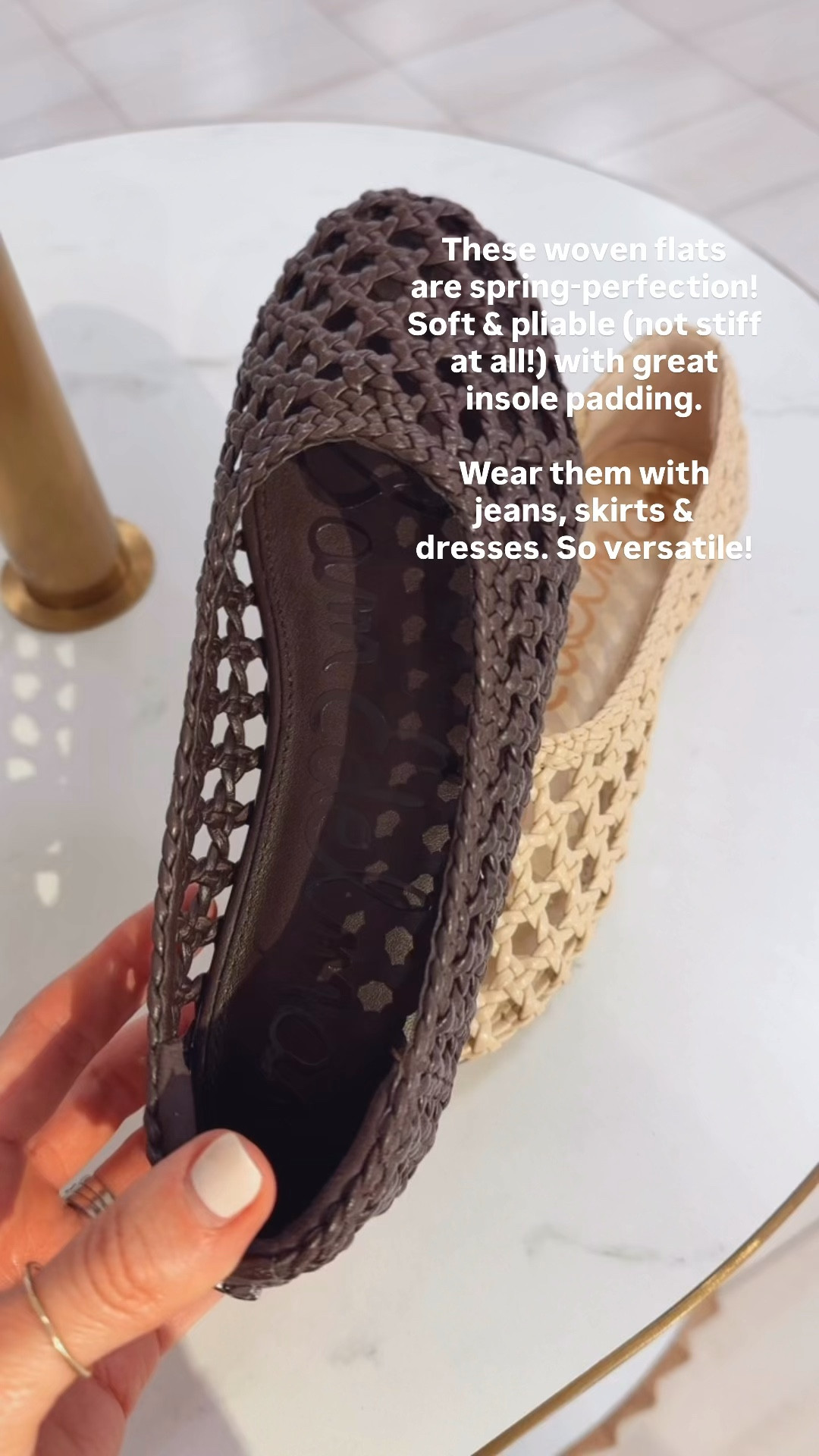 These woven flats are spring perfection! Soft & pliable (not stiff at all!) with great insole padding. Wear them with jeans, skirts, and dresses. So versatile! 

#LTKOver40 #LTKootd #LTKSeasonal