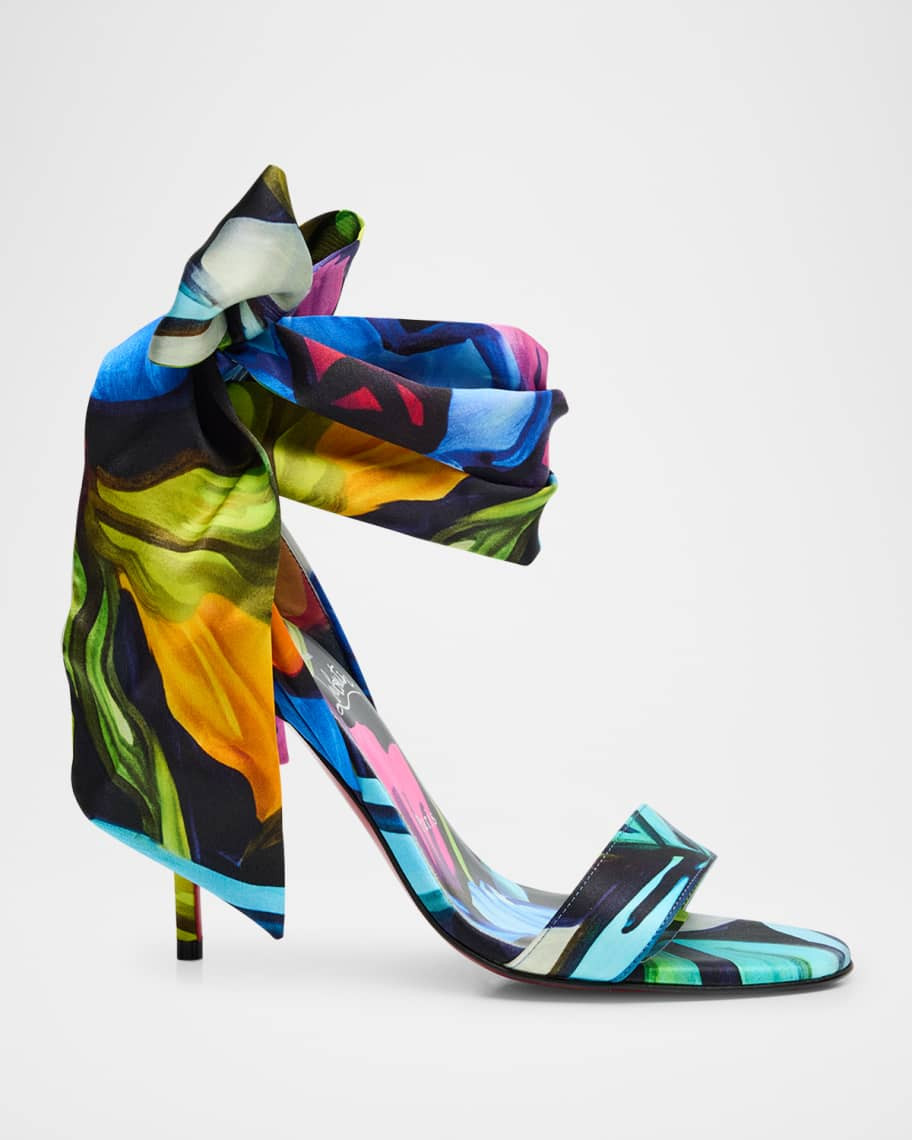 Miss Z Du Desert Satin Red Sole Sandals | Neiman Marcus