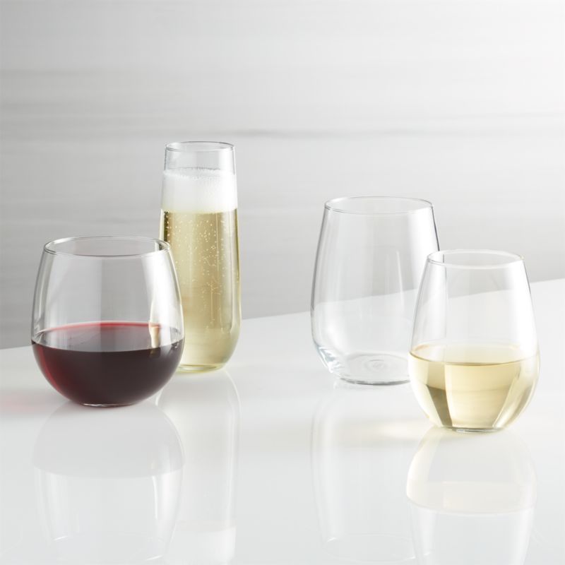 Aspen Stemless Wine Glasses | Crate & Barrel | Crate & Barrel
