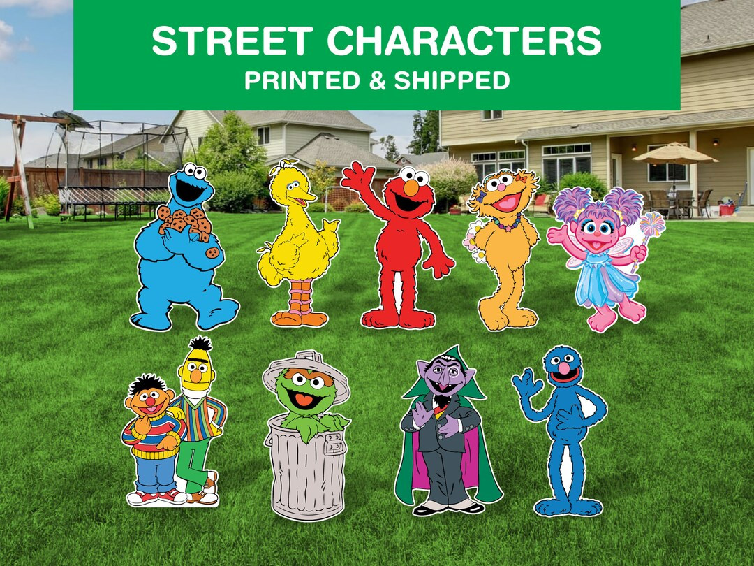 Birthday Characters Lawn Signs Yard Signs Cutouts Birthday - Etsy | Etsy (US)