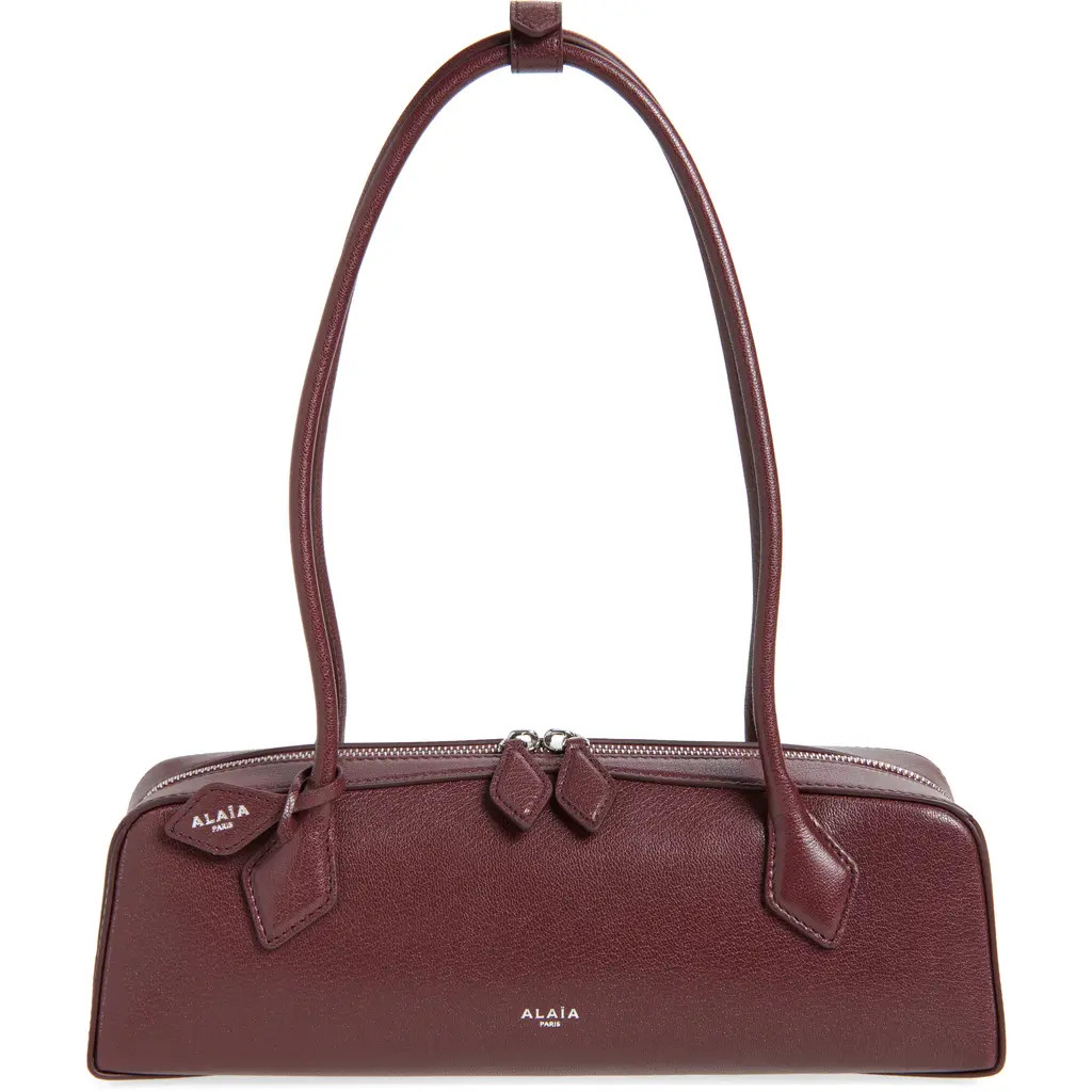 Alaïa Le Teckel Medium Shoulder Bag in Rouge Grenat at Nordstrom | Nordstrom