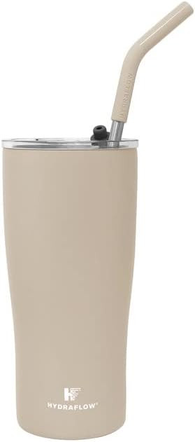 HYDRAFLOW Capri - 20oz Tumbler with Straw - Triple Wall Vacuum Insulated Tumbler - Insulated Smoo... | Amazon (US)