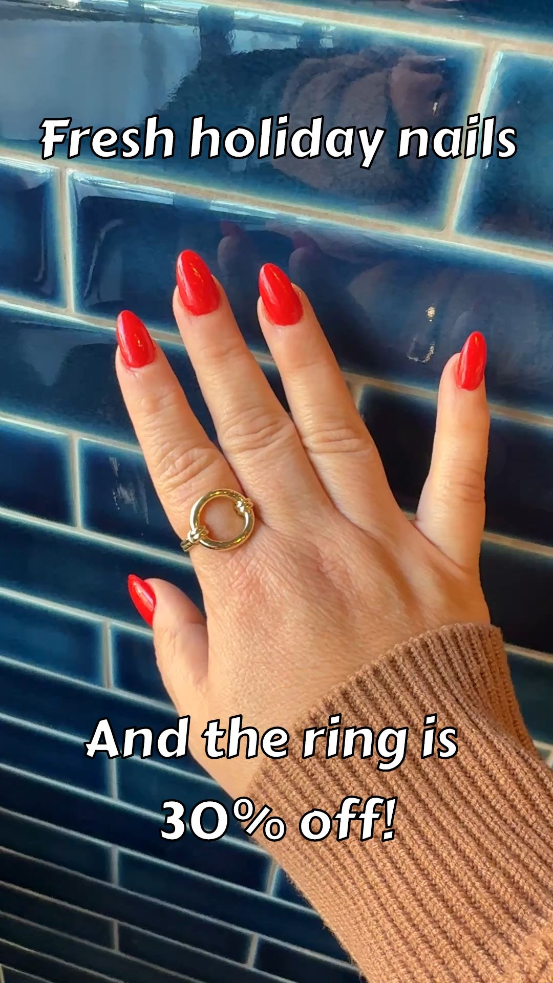 Gotta go red for the holidays! And it so beautifully sets off my @analuisany Remi ring that is 30% off this weekend! Available up to size 10 and it’s truly sweat proof, waterproof, tarnish proof 14K gold on brass with a 2 year warranty. Spend $130+ and get a free gift this weekend only at #AnaLuisa I’ve linked to this ring and all my other favorites #AnaLuisaAmbassador #BestDeal 

#LTKPlusSize #LTKFindsUnder100 #LTKSaleAlert