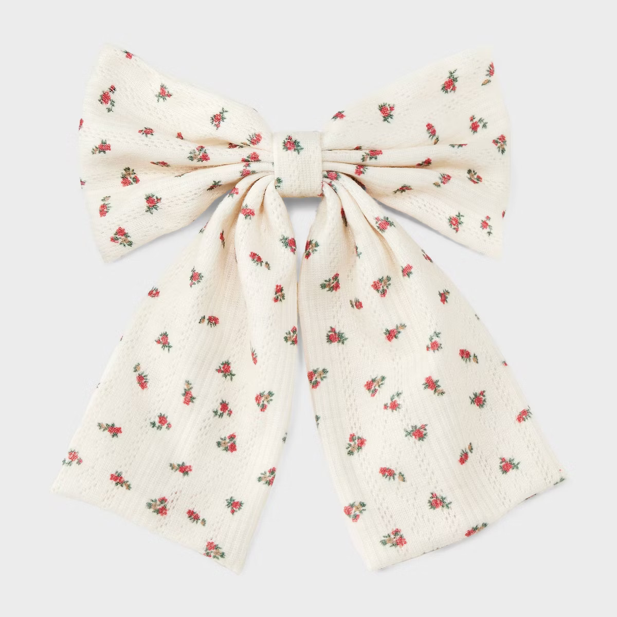 Floral Print Bow Hair Barrette - Wild Fable™ Cream/Floral | Target