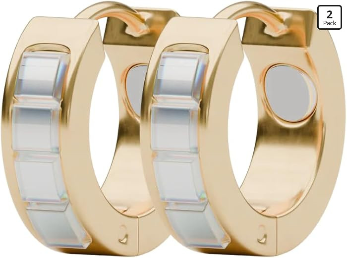 CALMI - Magnetic Wellness Earrings with Adjustable Stainless Steel Design - 18K Gold-Plated - Wea... | Amazon (US)